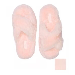 Victoria’s Secret PINK Faux Fur PLATFORM Slippers